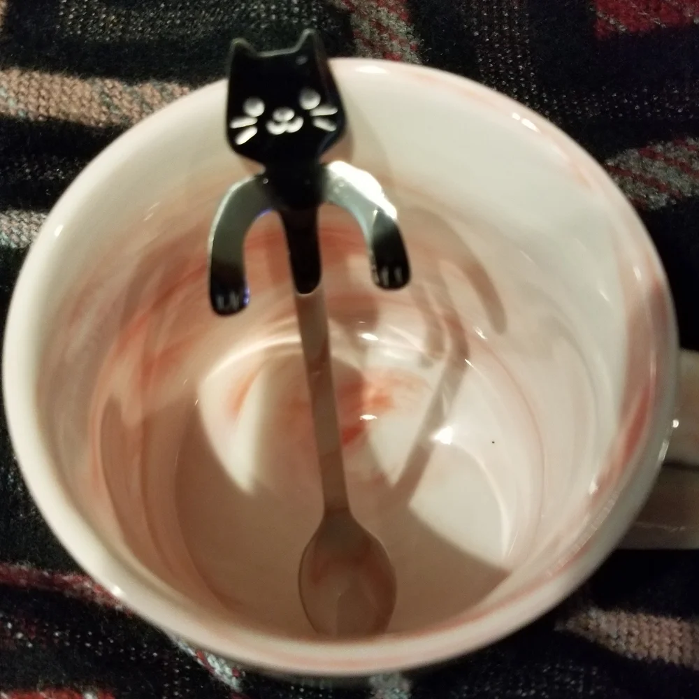 Inspirational Cup, Cat Spoon & Journal Set: Sometimes You Forget You're Awes…